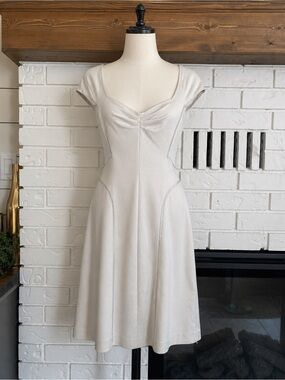 Rebecca Taylor Silk Lined Cap-Sleeve Midi Dress Classy